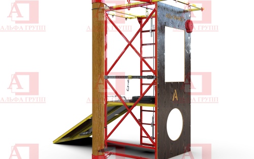 Учебно-тренировочный полигон Альпинист-2-0 (2,7м + бревно). Учебно-тренировочный полигон Альпинист-2-0 (2,7м + бревно).