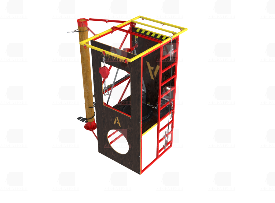 Учебно-тренировочный полигон Альпинист-2-0 (2,7м + бревно). Учебно-тренировочный полигон Альпинист-2-0 (2,7м + бревно).
