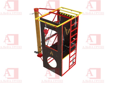 Учебно-тренировочный полигон Альпинист-2-0 (2,7м + бревно). Учебно-тренировочный полигон Альпинист-2-0 (2,7м + бревно).